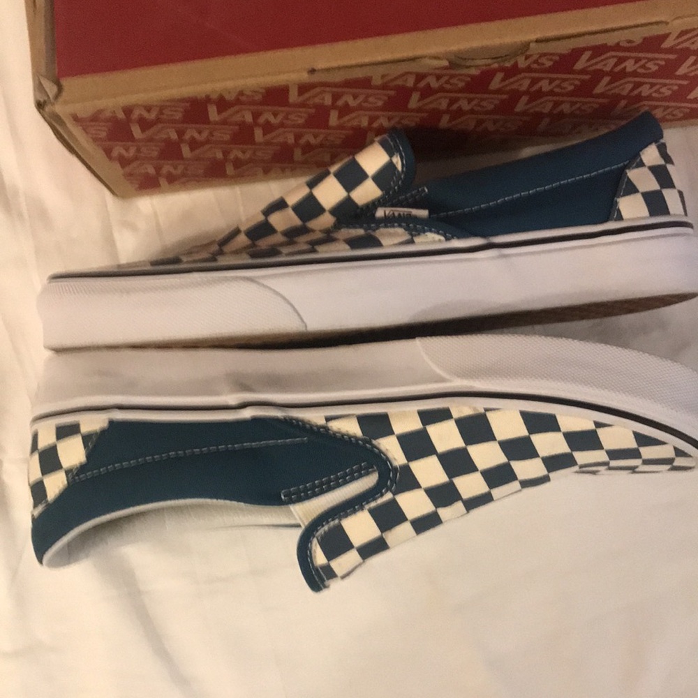 Vans Classic Slip-On Men's Shoes - Corsair Checkerboard - Picture 8 of 11